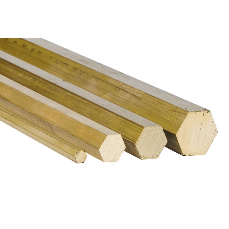 Latón hexagonal Ø5mm-40mm 6 caras 2.0401 CuZn33Pb3 Ms58 material macizo Evek GmbH - 1