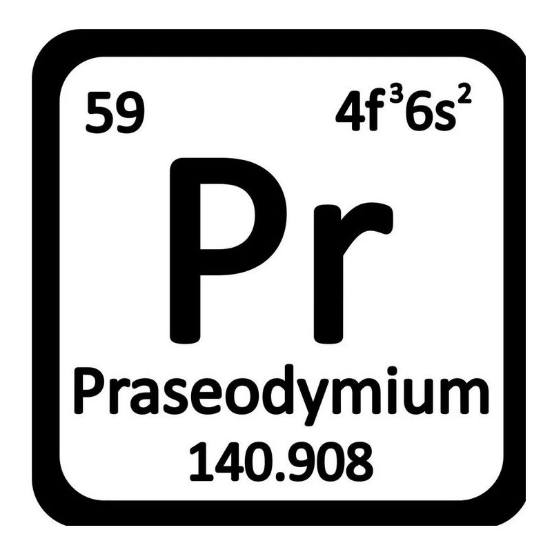 Praseodimio Metal 99,9 % de metal puro Elemento metálico Pr Elemento 59 Praseodimio