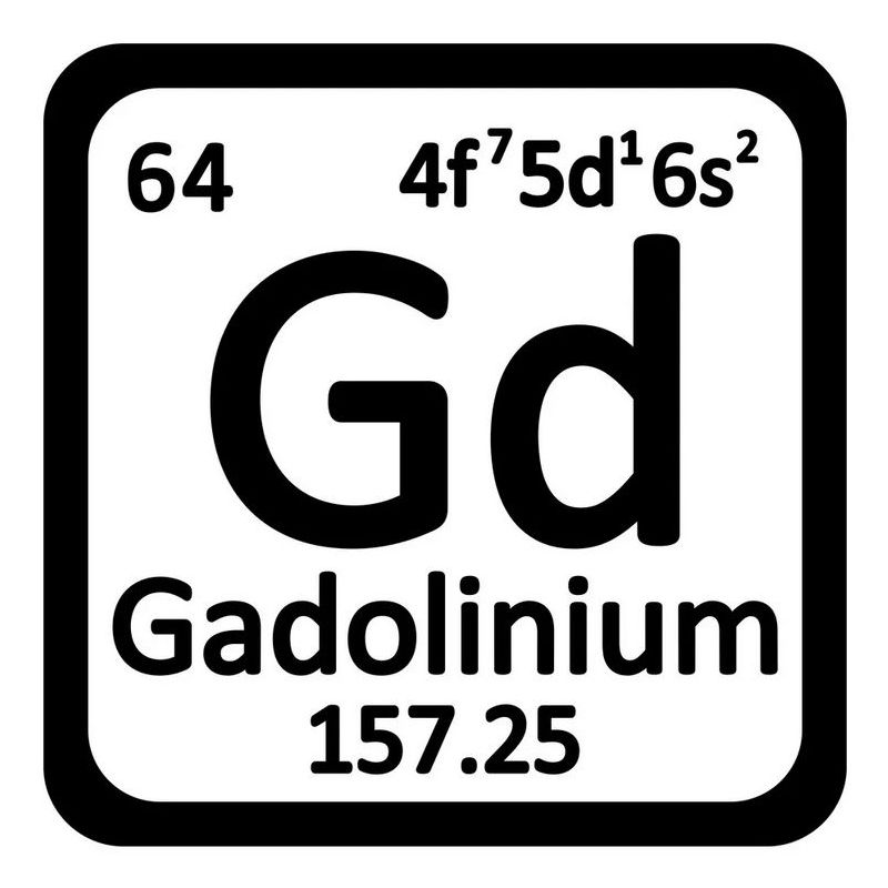 Elemento de metal gadolinio 64 piezas Gd 99,95% Campana de metales raros