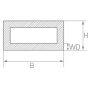 Tubo de acero rectangular Tubo de acero perfil hueco Tubo cuadrado dia 20x20x2 hasta 80x80x3, acero