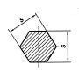 Hexágono de acero inoxidable SW 7-60 mm 1.4404 varilla hexagonal 316L varilla hexagonal, acero inoxidable