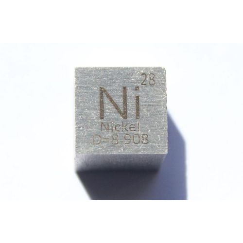 Níquel metal cubo 10x10mm pulido 99,6% pureza cubo