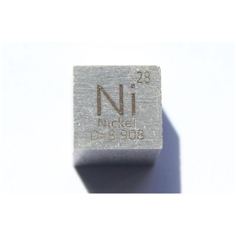 Níquel metal cubo 10x10mm pulido 99,6% pureza cubo