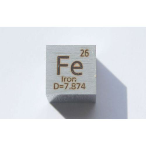 Cubo de metal de hierro Fe 10x10mm pulido pureza del 99,99%
