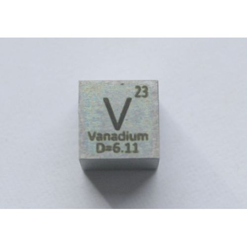Vanadio V cubo de metal 10x10mm pulido 99,9% pureza cubo