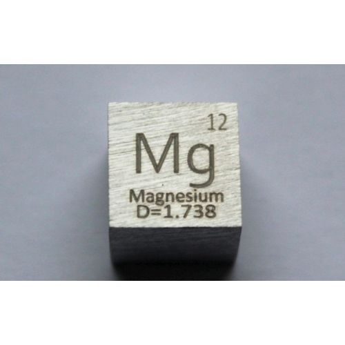 Cubo de metal de magnesio Mg 10x10mm pulido 99,95% de pureza