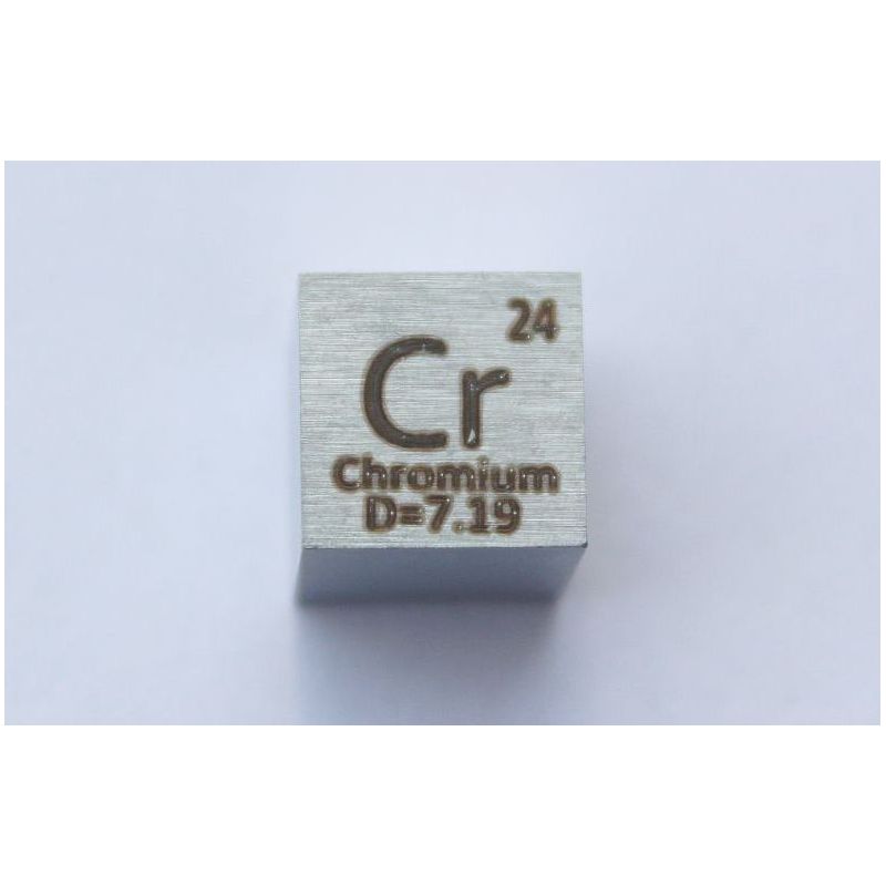 Cubo de Cromo Cr Metal 10x10mm pulido 99,7% pureza