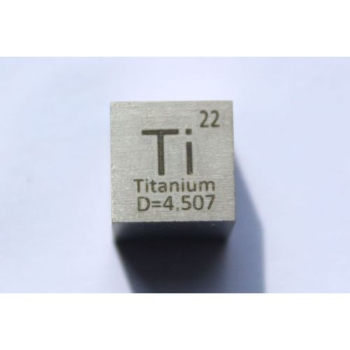 Titanio Ti cubo de metal 10x10mm pulido 99,5% pureza cubo