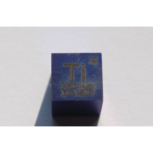 Titanio Ti anodizado cubo de metal azul 10x10mm pulido Pureza del 99,5% Cubo de titanio