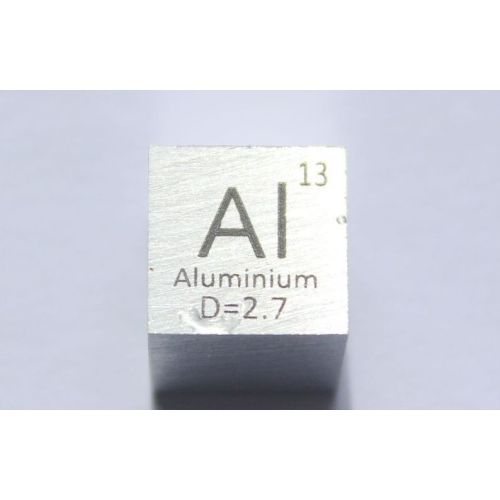 Cubo de metal de aluminio Al 10x10mm pulido 99,99% de pureza