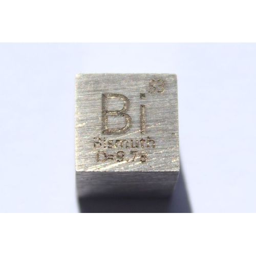Cubo bimetálico de bismuto 10x10mm pulido pureza 99,99
