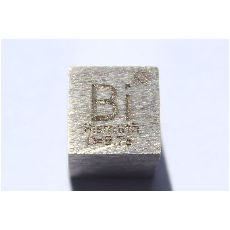 Cubo de metal de bismuto Bi 10x10mm pulido 99,99% de pureza