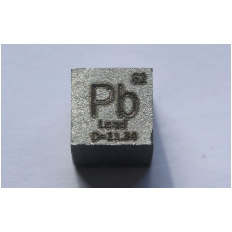 Cubo de metal de plomo Pb 10x10mm pulido 99,99% de pureza