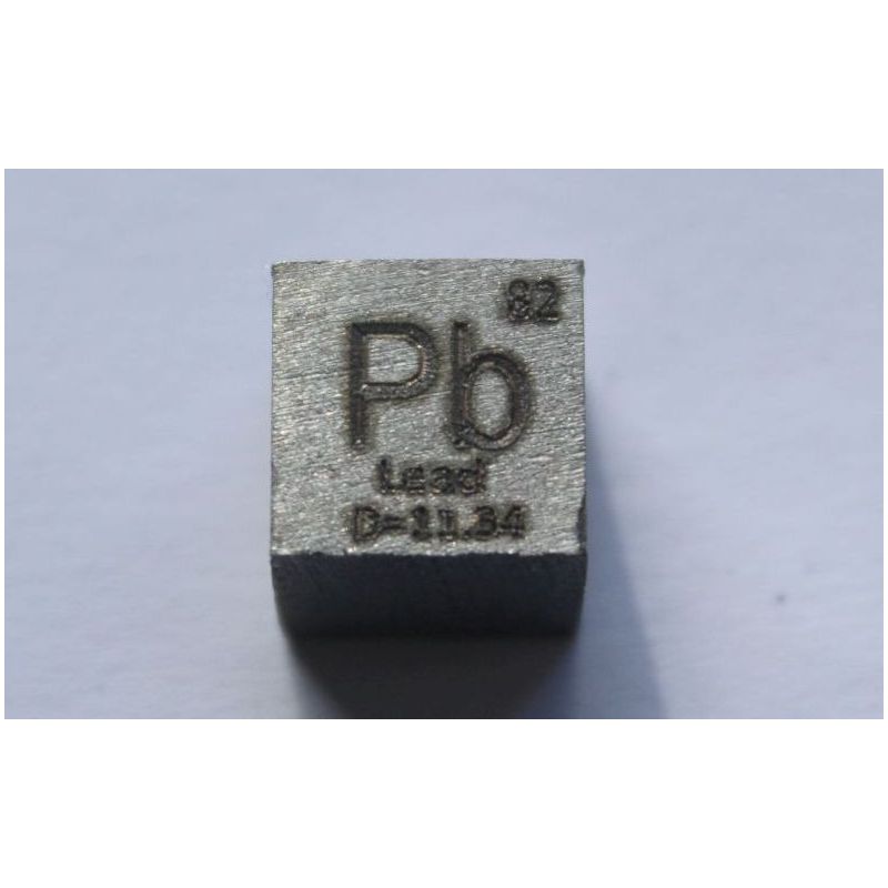 Plomo Pb cubo de metal 10x10mm pulido 99,99% pureza cubo