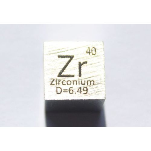 Cubo de metal de circonio Zr 10x10mm pulido 99,2% de pureza