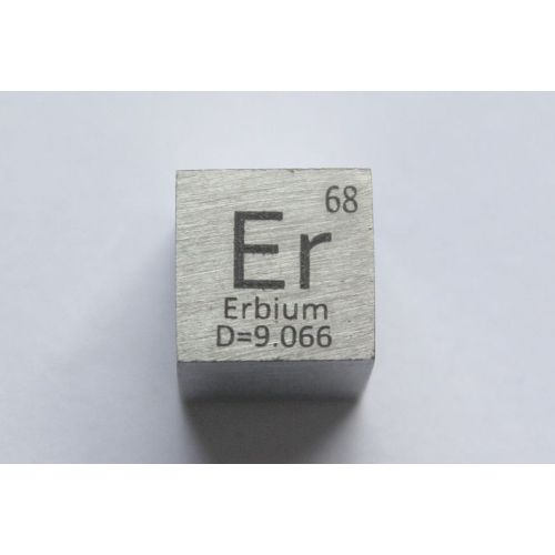 Cubo de metal de erbio Er 10x10mm pulido 99,9% de pureza