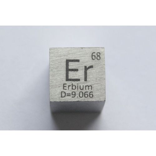 Erbio Er cubo de metal 10x10mm pulido 99,9% pureza cubo