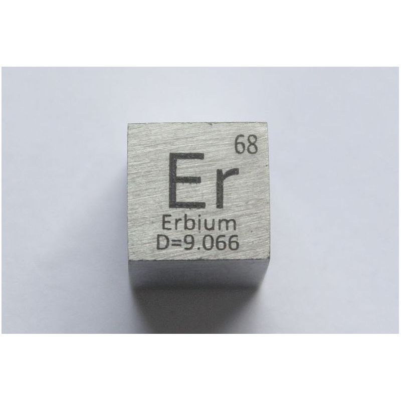 Cubo de metal de erbio Er 10x10mm pulido 99,9% de pureza