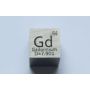 Cubo de metal de gadolinio Gd 10x10mm pulido 99,99% de pureza