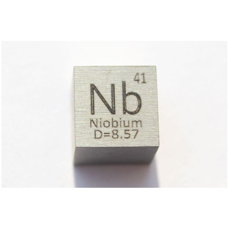 Cubo de niobio Nb metal 10x10mm pulido 99,95% pureza