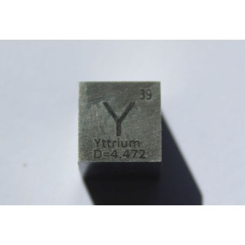 Yttrium Y cubo de metal 10x10mm pulido 99,9% pureza cubo