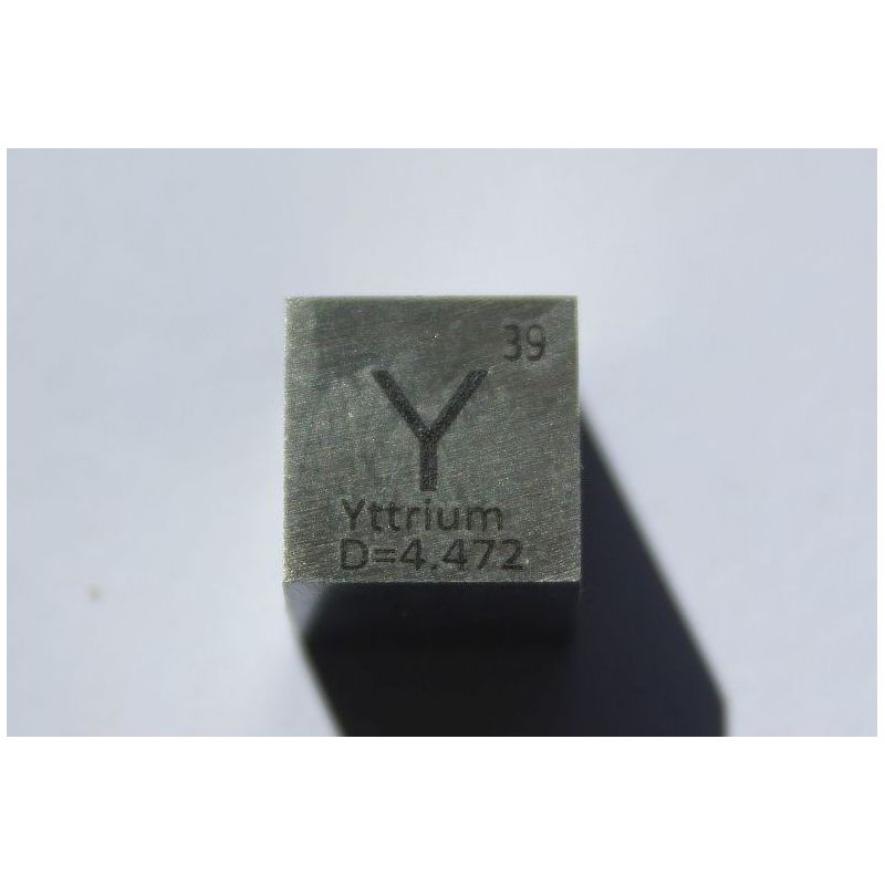 Cubo de metal de itrio Y 10x10mm pulido 99,9% de pureza