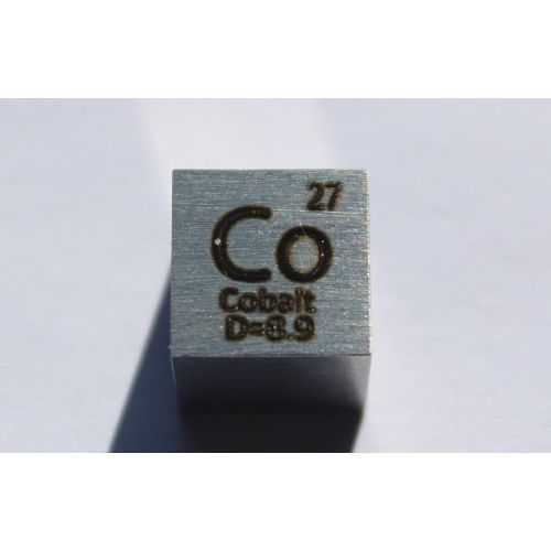 Cobalto Co cubo de metal 10x10mm pulido 99,96% pureza cubo