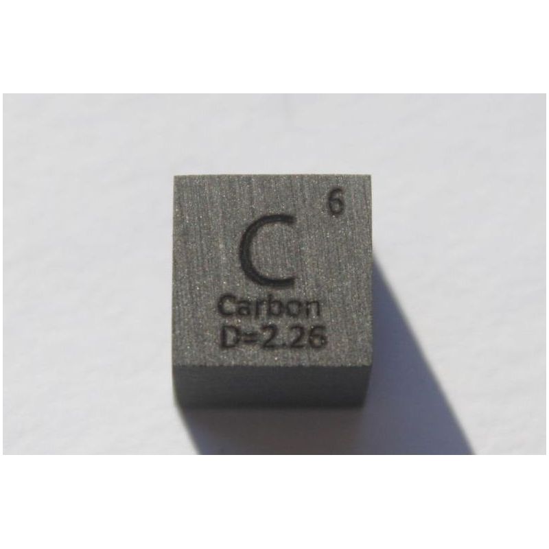 Cubo de metal de carbono C 10x10mm pulido 99,9% de pureza