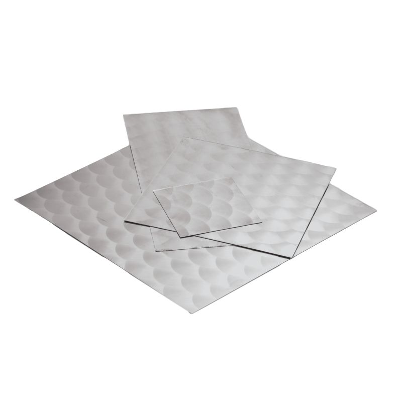Chapa de acero inoxidable 0.5-1.5mm V2A corte a medida placas 1.4301 en relieve circular