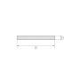 Acero galvanizado Barra plana 0.5x20mm-6x90mm Tira de chapa Corte Tira