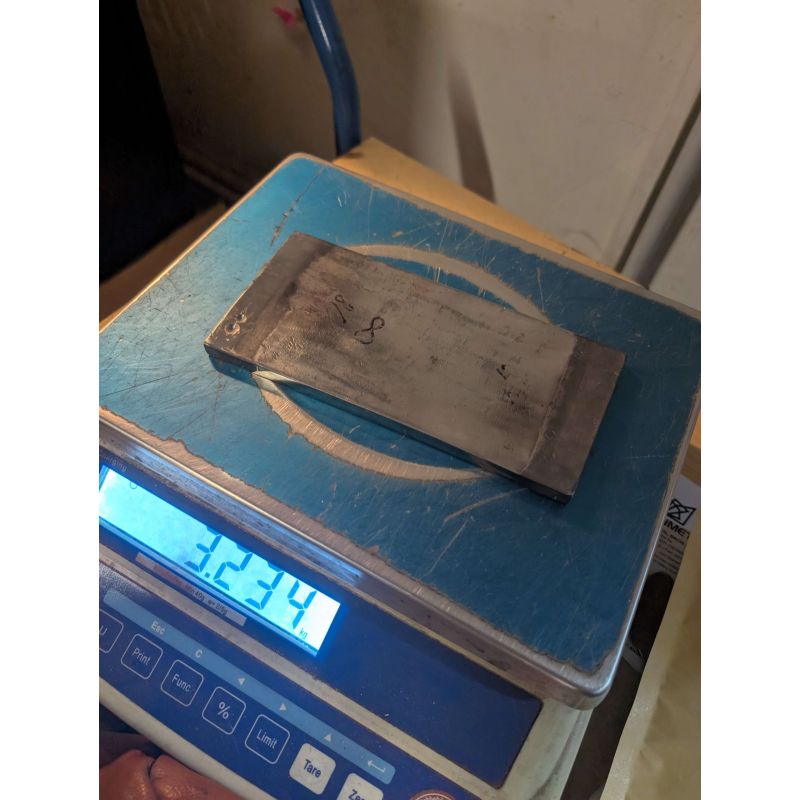 Placas de renio-tungsteno 3,234 kg de renio al 96 %, tungsteno al 3,8 %